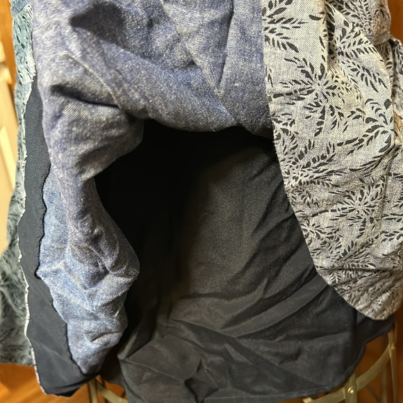 Navy & chambray drop waist palm tree motif dress from J Crew - Picture 9 of 11